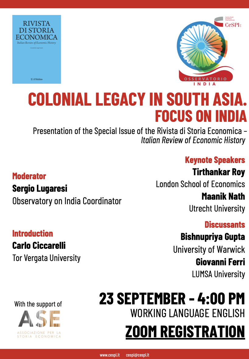 Colonial legacy in South Asia. Focus on India